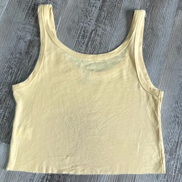 Billabong Yellow Cropped Tank Top - Picture 5 of 6